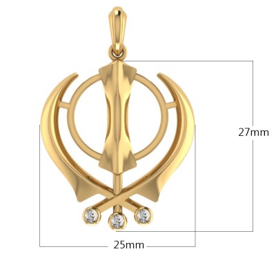 Gold Khanda Pendant
